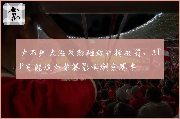 卢布列夫温网怒砸裁判椅被罚,ATP可能追加禁赛影响剩余赛季